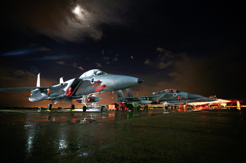 Flickr Israel Defense Forces Row of Israeli Jetplanes in the Moonlight