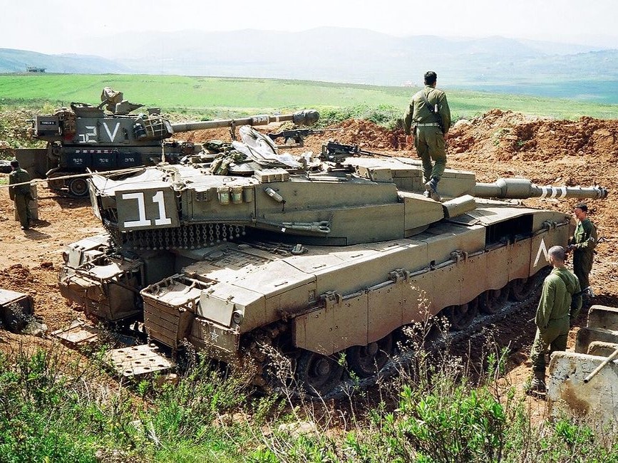 1024px IDF tank near Shreife IDF military post in lebanon