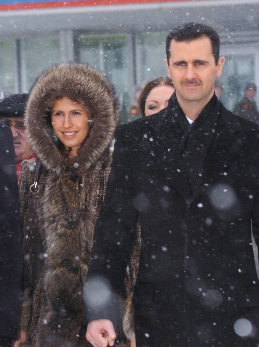 Bashar and Asmaa al Assad in Moscow